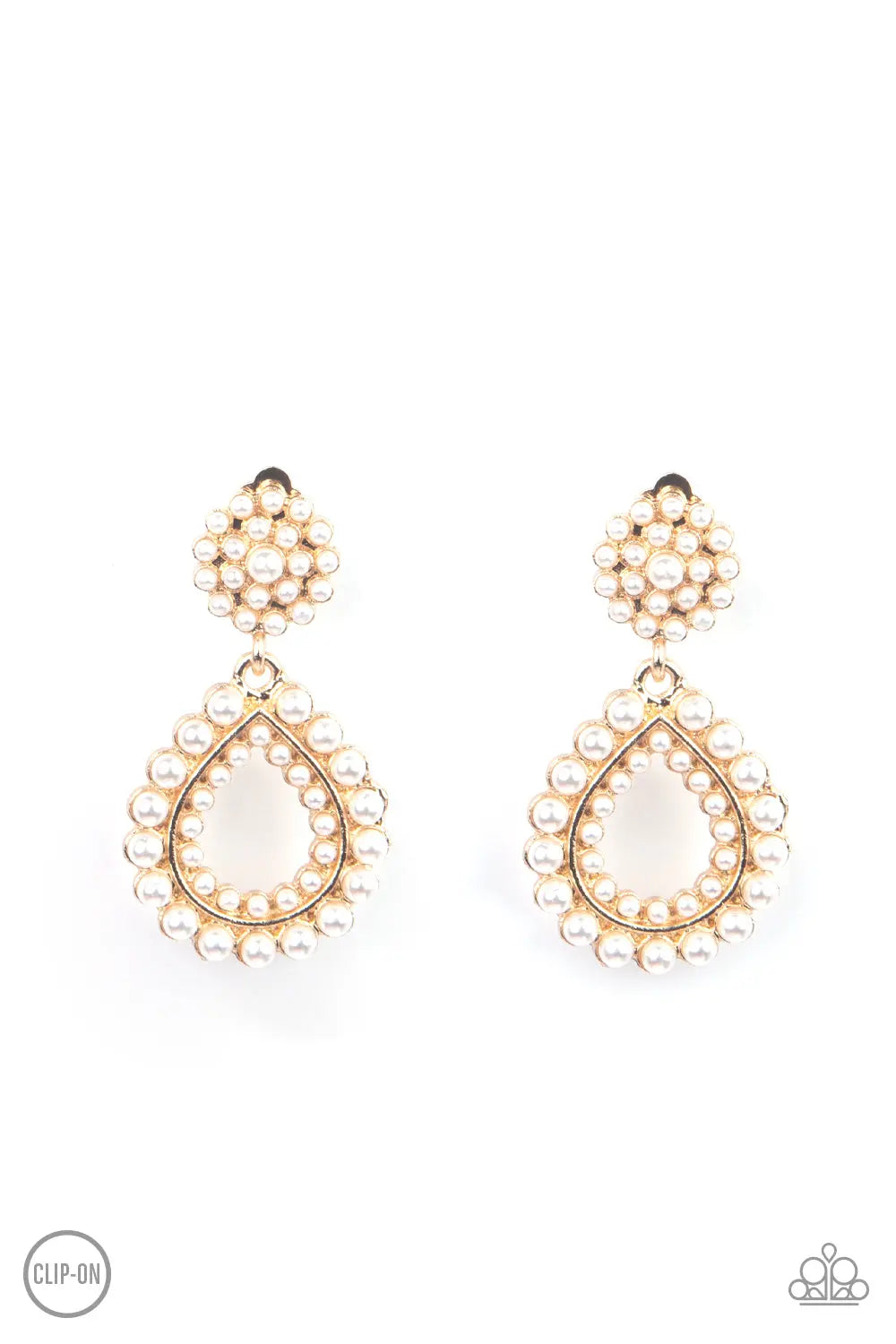 Paparazzi Earring ~ Discerning Droplets - Gold