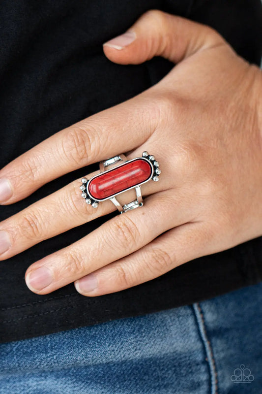 Paparazzi Ring ~ Ranch Relic - Red Paparazzi Accessories