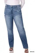 DOP-1650MMX	PLUS HIGH RISE MOM JEANS	MEDIUM Cathy, New LOOK Fashion & Beauty