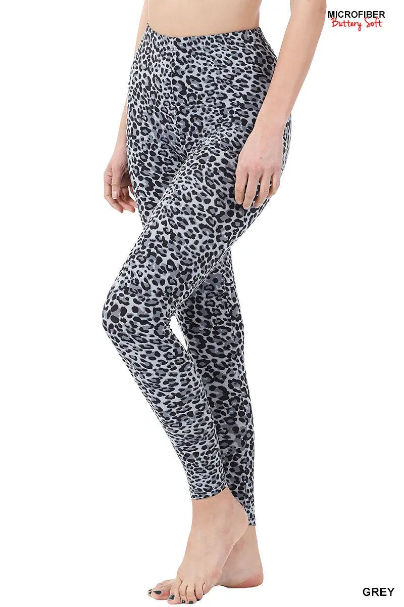 BRUSHED MICROFIBER LEOPARD LEGGINGS BRIGHT BLUE 57059 Cathy,s new look fashion &beauty